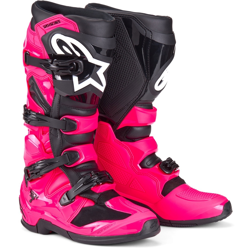 Alpinestars TECH 7 Motocross-Stiefel rosa-schwarz