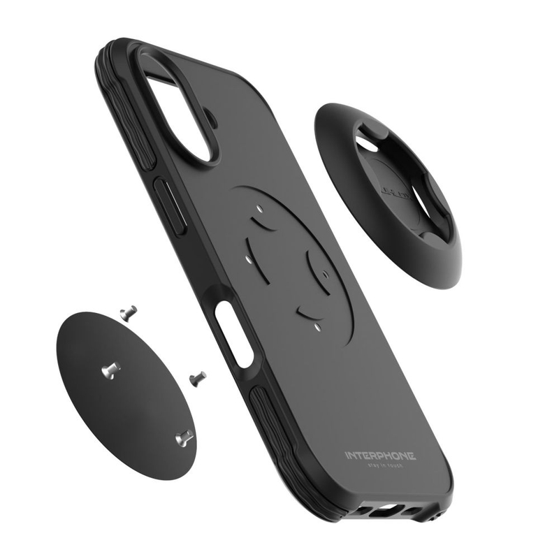 Schutzhülle Interphone QUIKLOX Tetraforce für Apple iPhone 16 schwarz