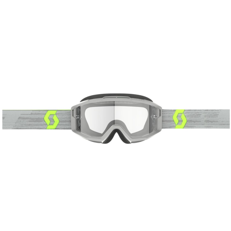 Motocross-Brille SCOTT Split OTG grau-gelb mit klarem Plexiglas