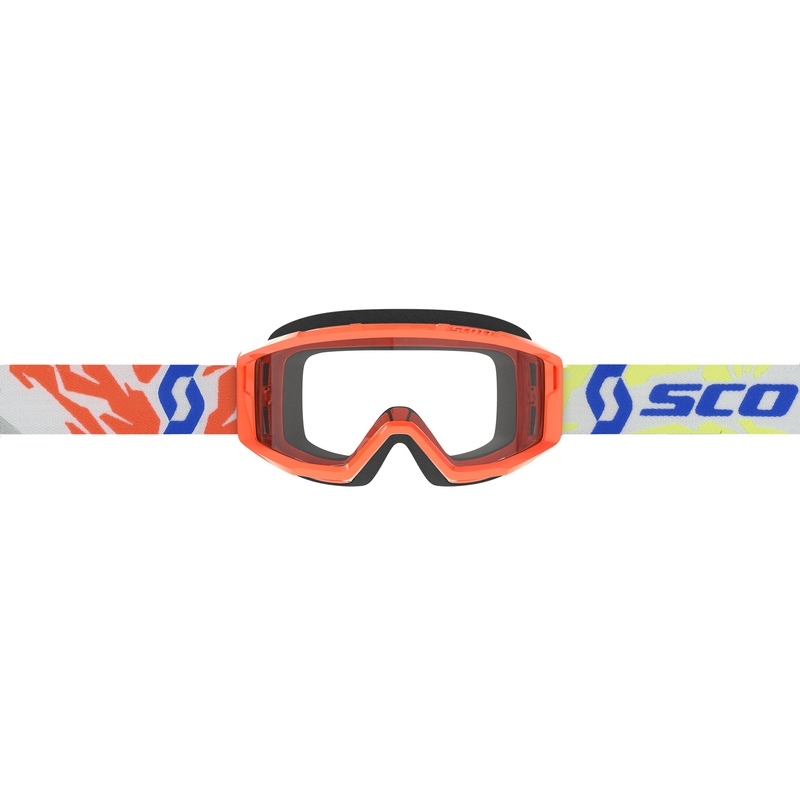 Kinder-Motocross-Brille SCOTT Primal Youth orange mit klarem Plexiglas