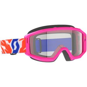 Kinder-Motocross-Brille SCOTT Primal Youth rosa mit klarem Plexiglas