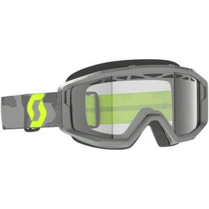 Motocross-Brille SCOTT Primal Enduro grau-fluogelb mit klarem Plexiglas