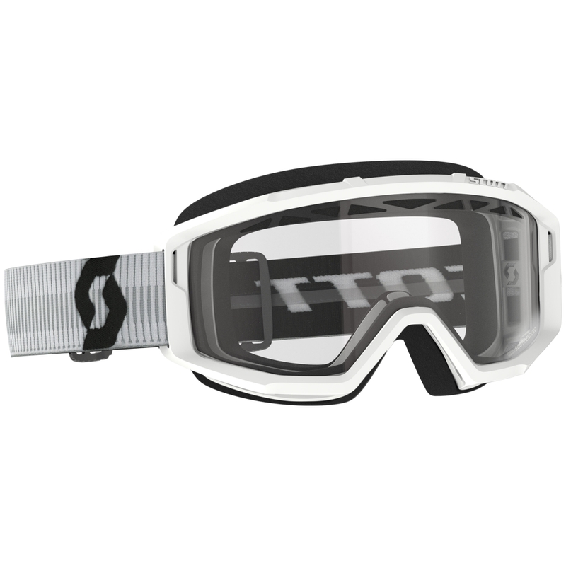 SCOTT Primal Enduro Motocross-Brille weiß mit klarem Plexiglas