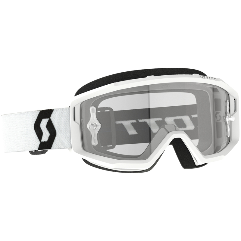 Motocross-Brille SCOTT Primal Clear weiß mit klarem Plexiglas
