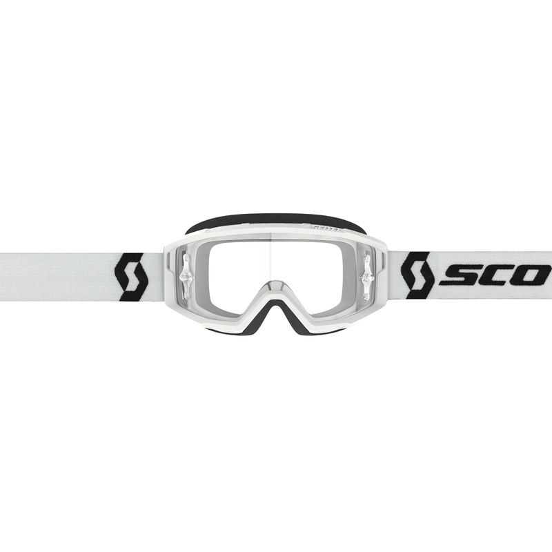 Motocross-Brille SCOTT Primal Clear weiß mit klarem Plexiglas