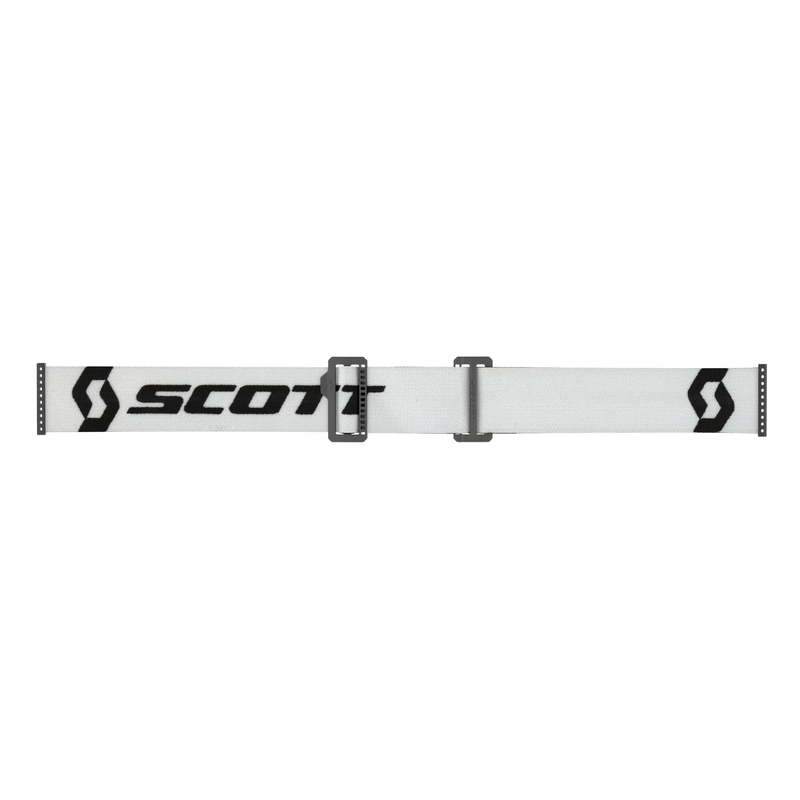 Motocross-Brille SCOTT Primal CH weiß mit chromsilbernem Plexiglas