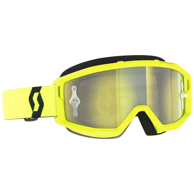 Motocross-Brille SCOTT Primal CH gelb-schwarz mit chromgelbem Plexiglas