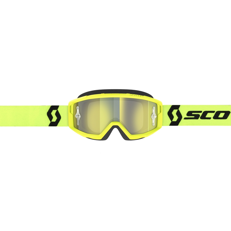 Motocross-Brille SCOTT Primal CH gelb-schwarz mit chromgelbem Plexiglas