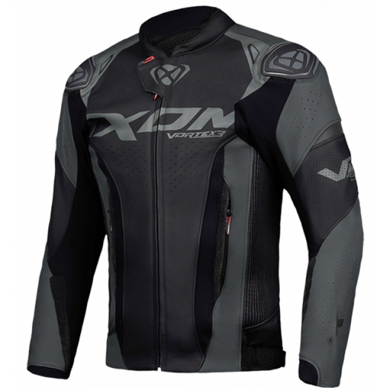 Leder-Motorradjacke IXON Vortex 3 schwarz