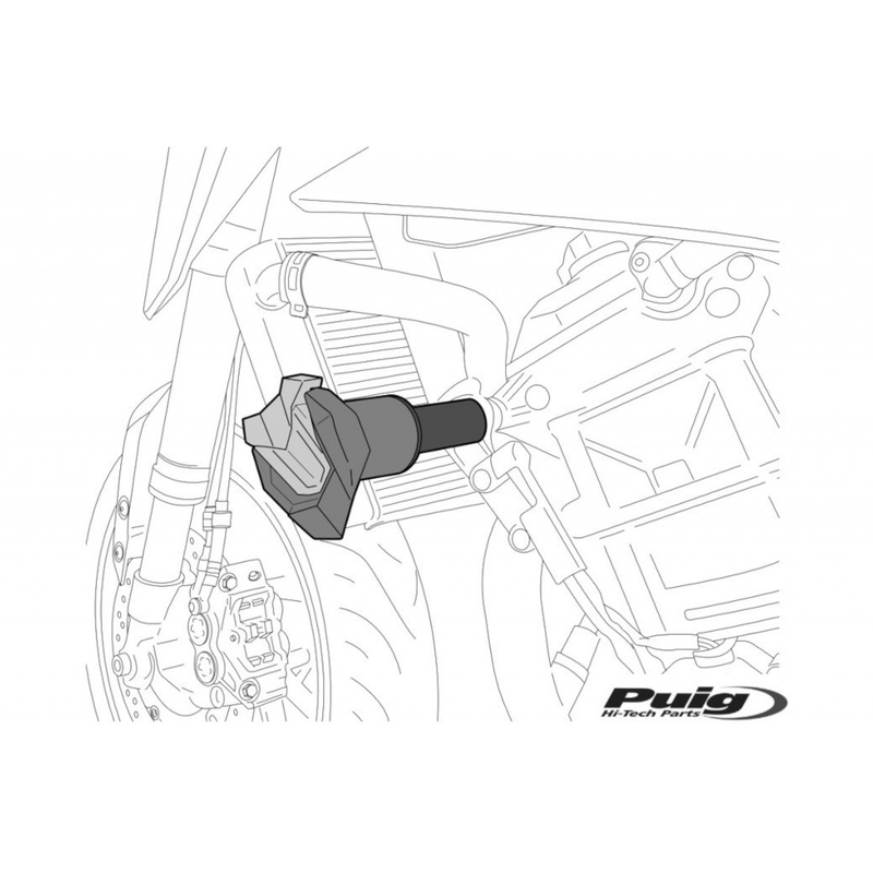 Frame sliders PUIG R19 schwarz