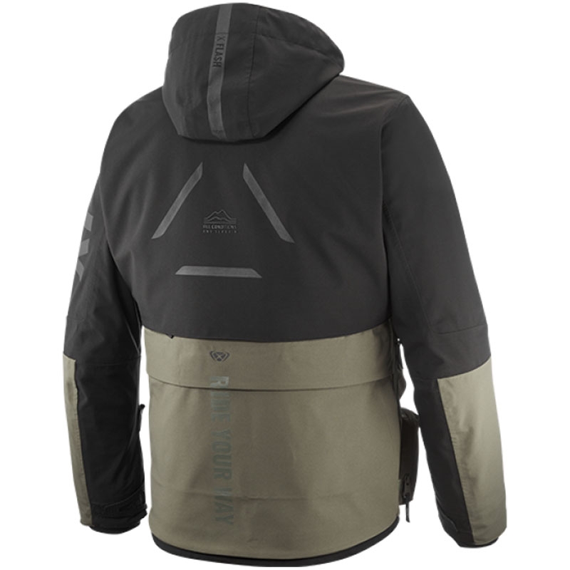Motorradjacke IXON Etna Khaki-Schwarz