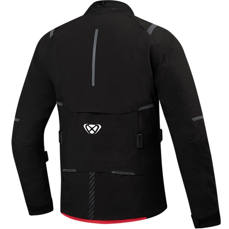 Motorradjacke IXON M-Skeid schwarz-fluo rot