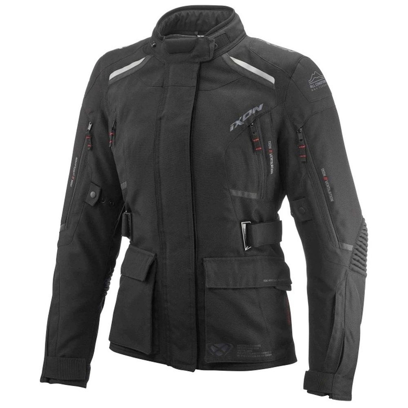 Damen-Motorradjacke IXON Midgard schwarz