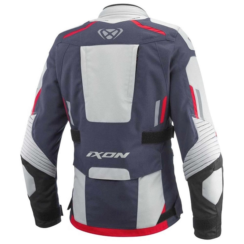 Damen-Motorradjacke IXON Midgard grau-blau-schwarz