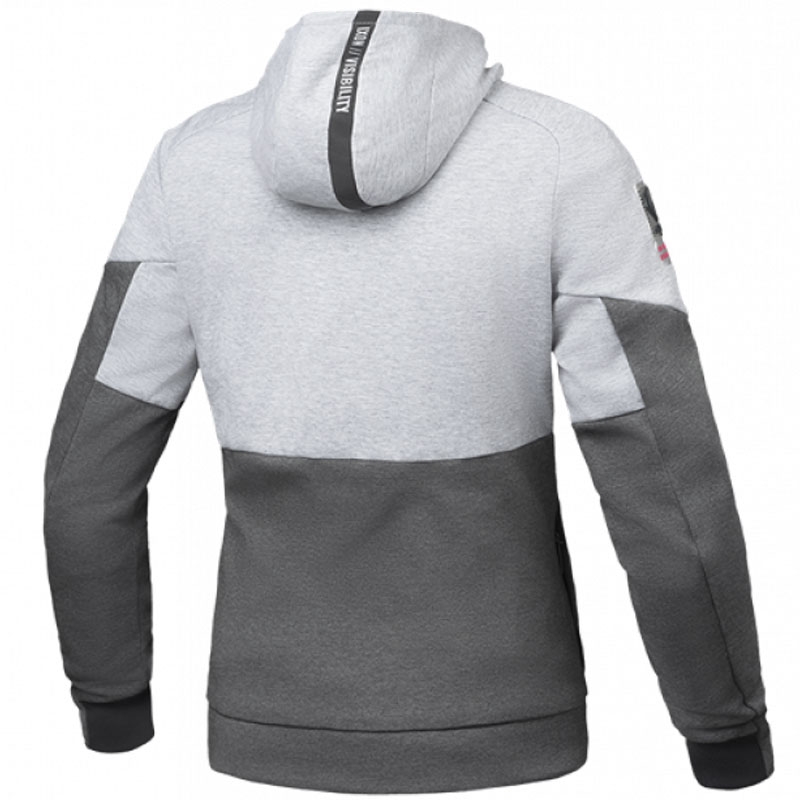 Damen-Motorradjacke IXON Touchdown grau-silber-rosa