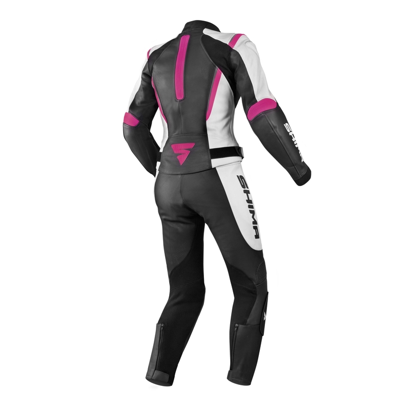 Shima Miura Schwarz-Weiß-Fuchsia Motorrad-Overall für Damen Ausverkauf