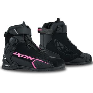 Damen-Motorradstiefel IXON Bull 2 WP schwarz-rosa