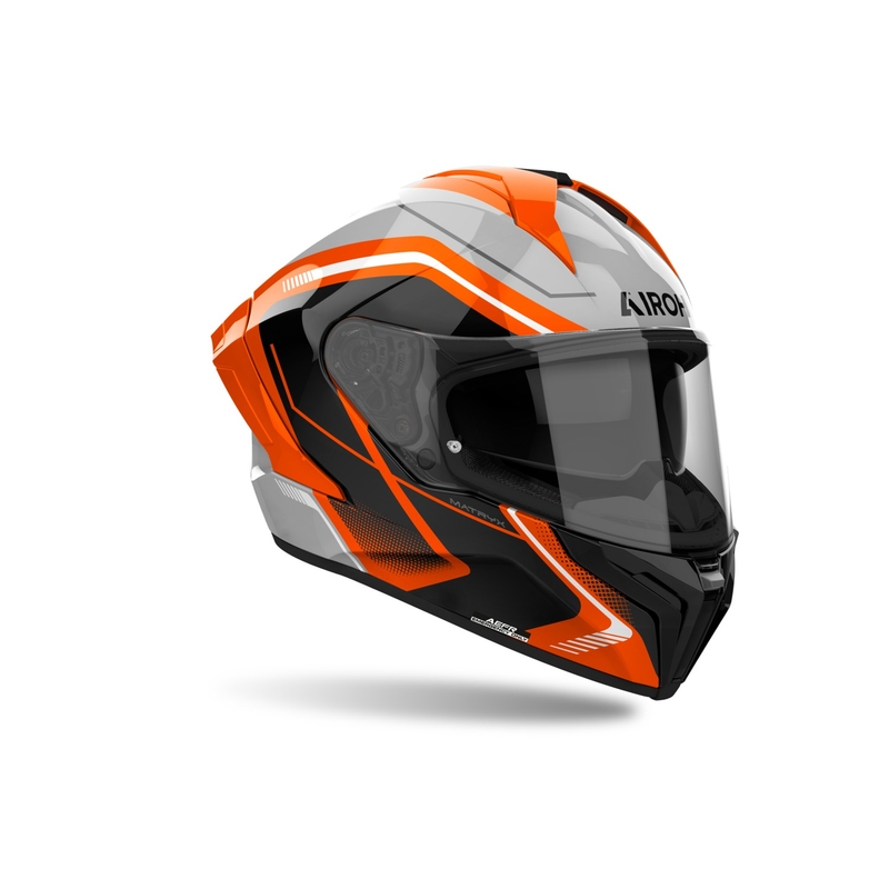 Airoh MATRYX Wide Integralhelm für Motorradfahrer glänzend orange