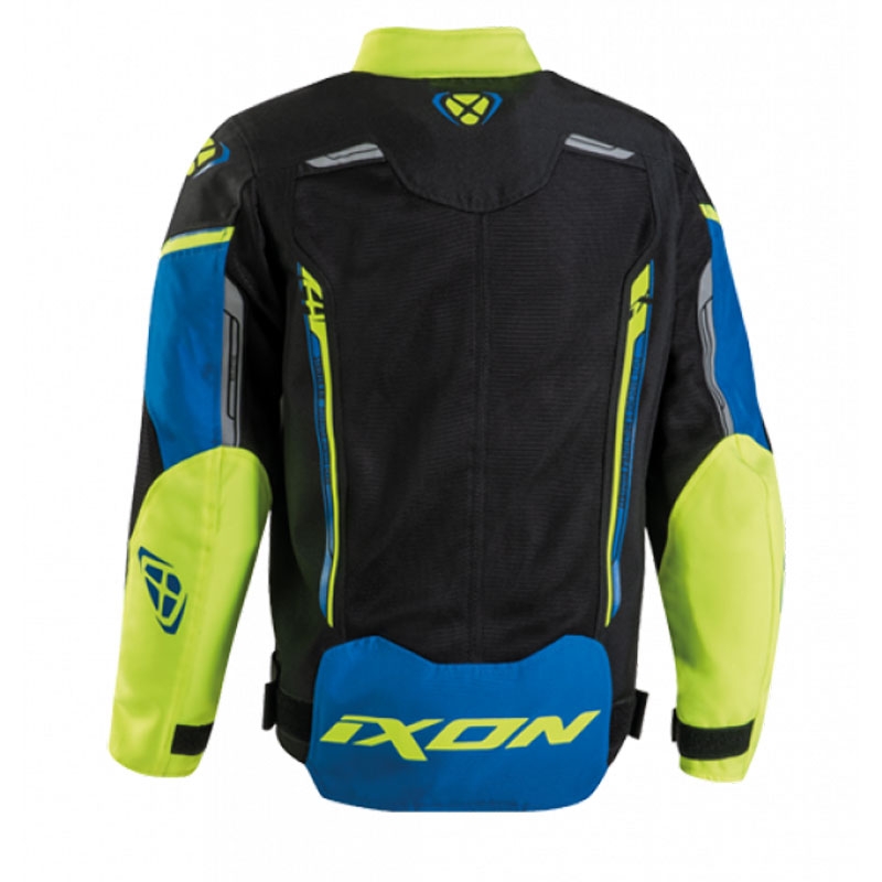 IXON Striker Air Kinder Motorradjacke schwarz-blau-gelb