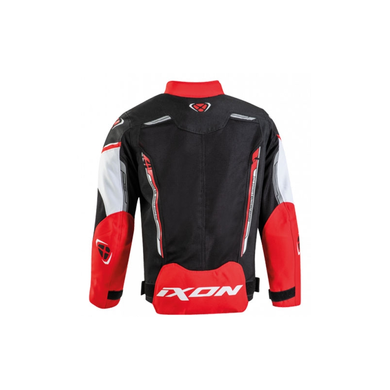 Kinder Motorradjacke IXON Striker Air schwarz-rot-weiß