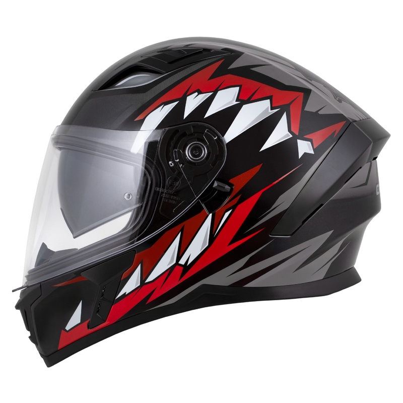 Cassida Orbit Strix Integralhelm rot-grau-weiß-schwarz