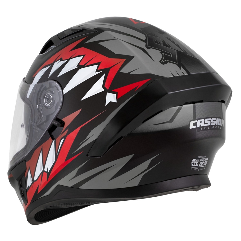 Cassida Orbit Strix Integralhelm rot-grau-weiß-schwarz
