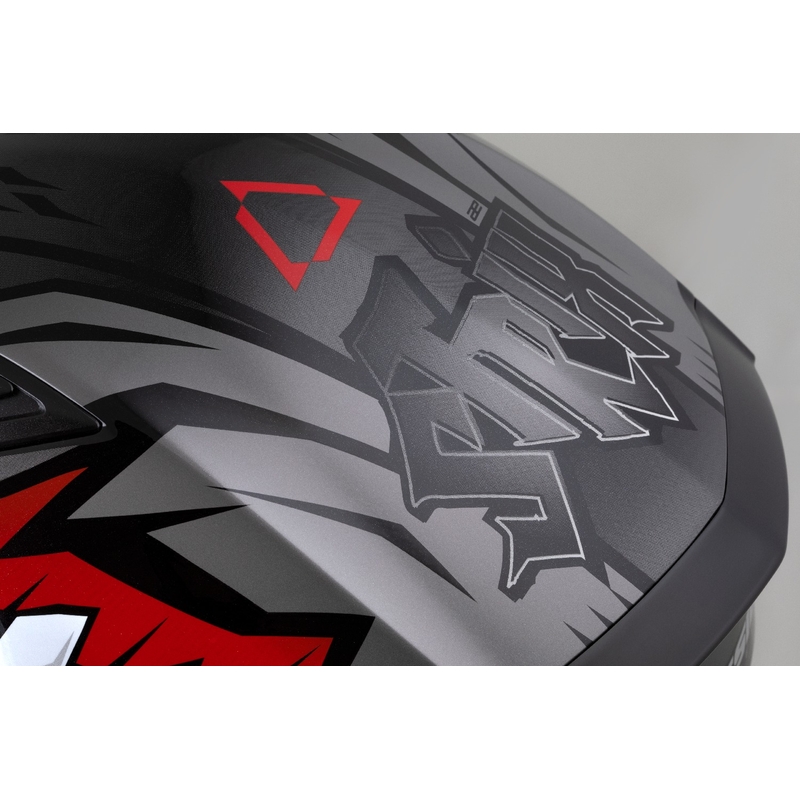 Cassida Orbit Strix Integralhelm rot-grau-weiß-schwarz