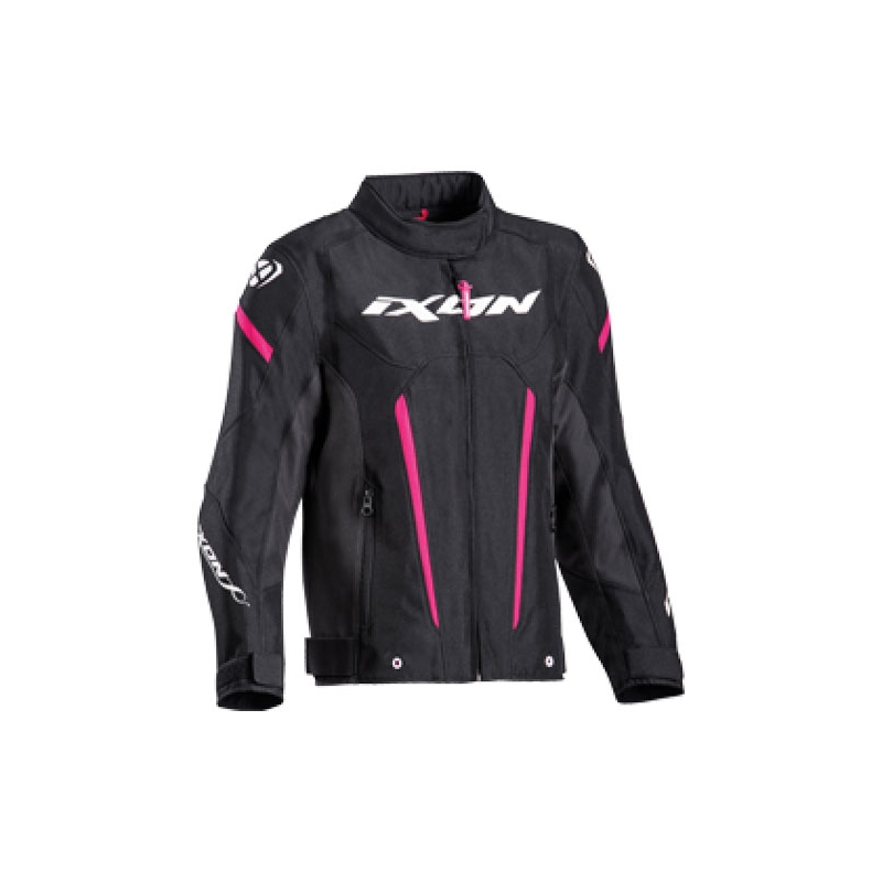 Kinder Motorradjacke IXON Striker schwarz-pink