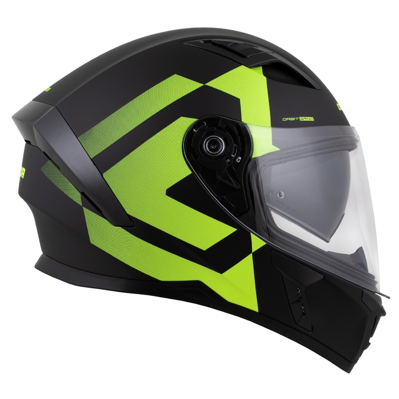 Cassida Orbit Grind Integralhelm mattschwarz-fluogelb