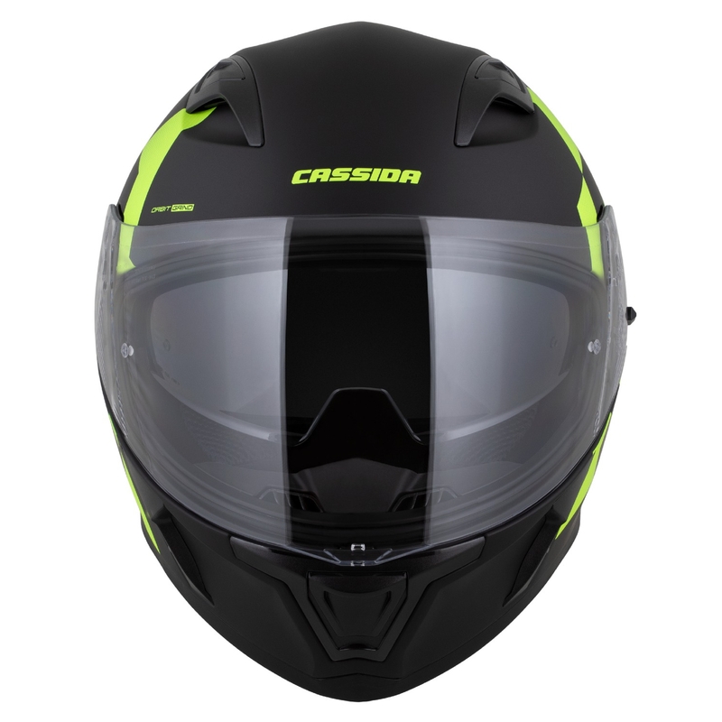 Cassida Orbit Grind Integralhelm mattschwarz-fluogelb