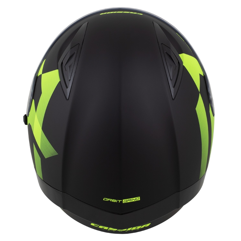 Cassida Orbit Grind Integralhelm mattschwarz-fluogelb