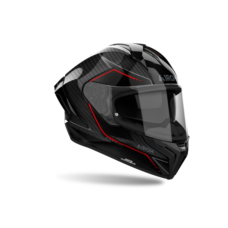 Airoh MATRYX Carbon Integralhelm für Motorradfahrer schwarz glänzend