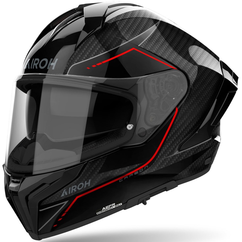 Airoh MATRYX Carbon Integralhelm für Motorradfahrer schwarz glänzend