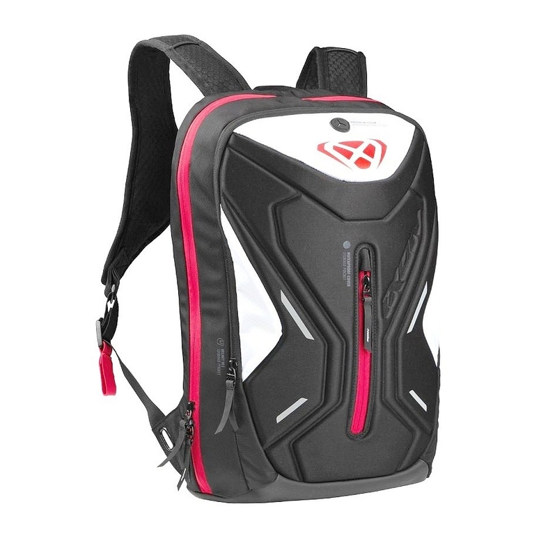 Motorradrucksack IXON R-Laser 25 l schwarz-weiß-rot