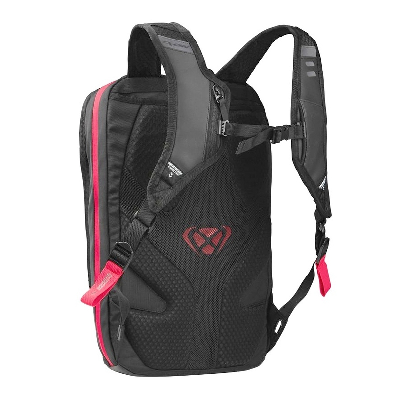 Motorradrucksack IXON R-Laser 25 l schwarz-weiß-rot