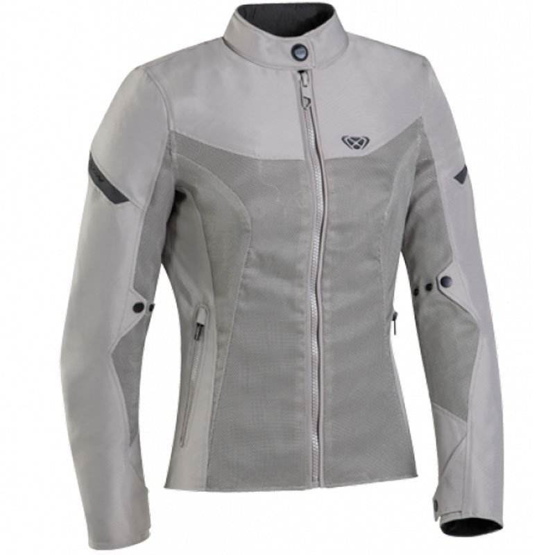 Damen Motorradjacke IXON Fresh Lady grau-beige
