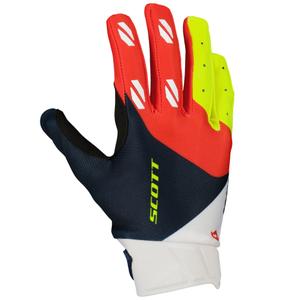 SCOTT EVO RACE Motocross-Handschuhe blau-rot-neongelb
