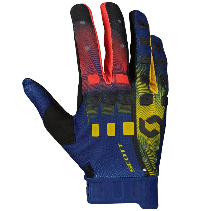 SCOTT Podium PRO Motocrosshandschuhe rot-gelb-blau