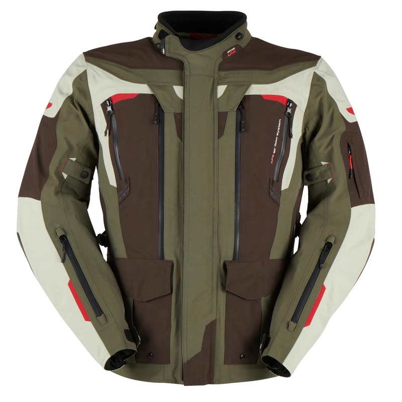 Furygan Voyager grün-braun-beige Motorradjacke Ausverkauf