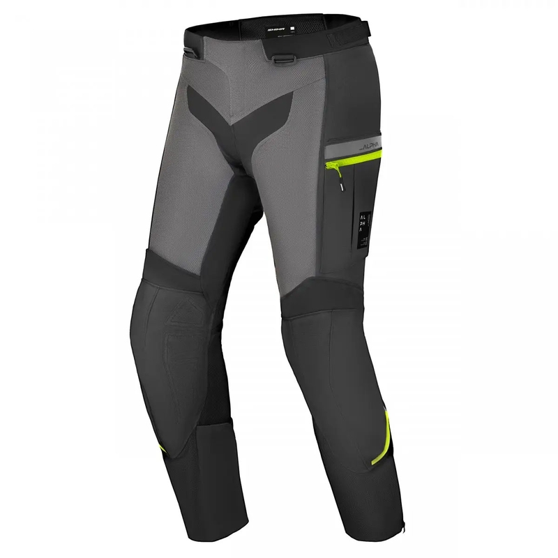 Motorradhose Shima Alpha schwarz-grau-fluo gelb