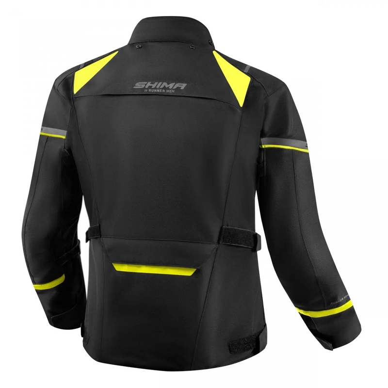 Motorradjacke Shima Runner schwarz-fluogelb