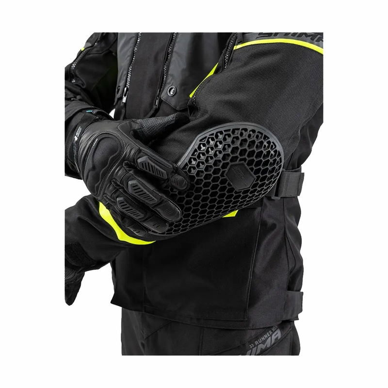 Motorradjacke Shima Runner schwarz-fluogelb