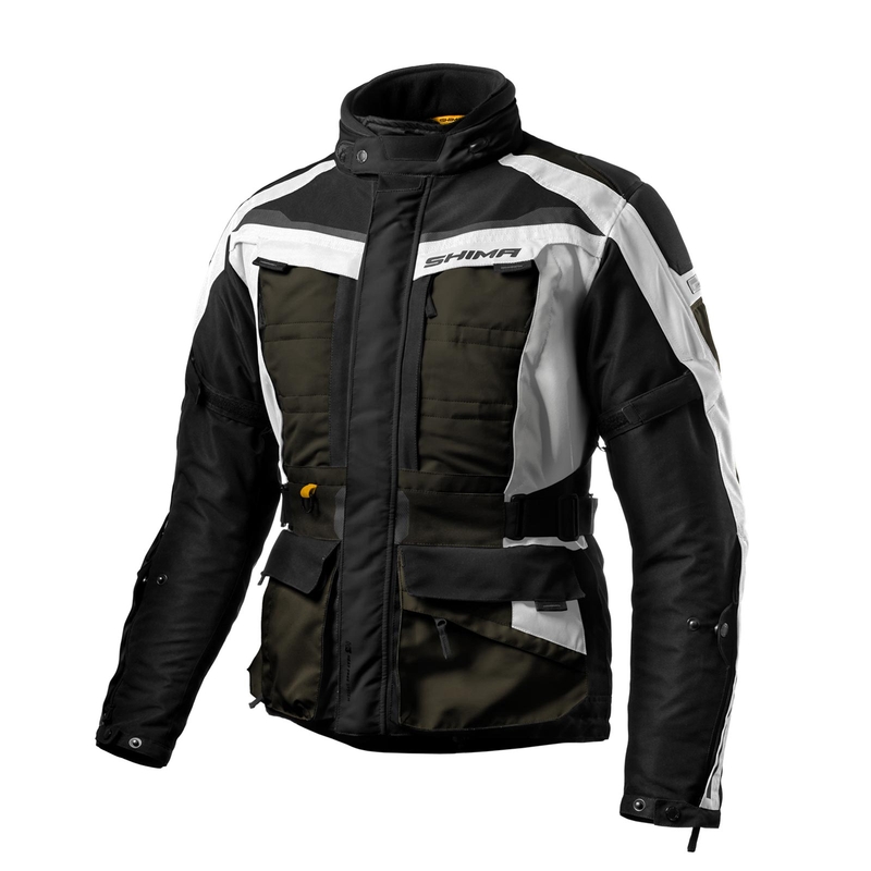 Shima Horizon khaki grün-grau-schwarze Motorradjacke
