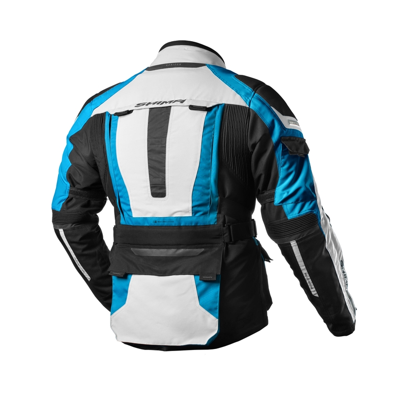 Shima Horizon Blau-Grau-Schwarz Motorradjacke Ausverkauf