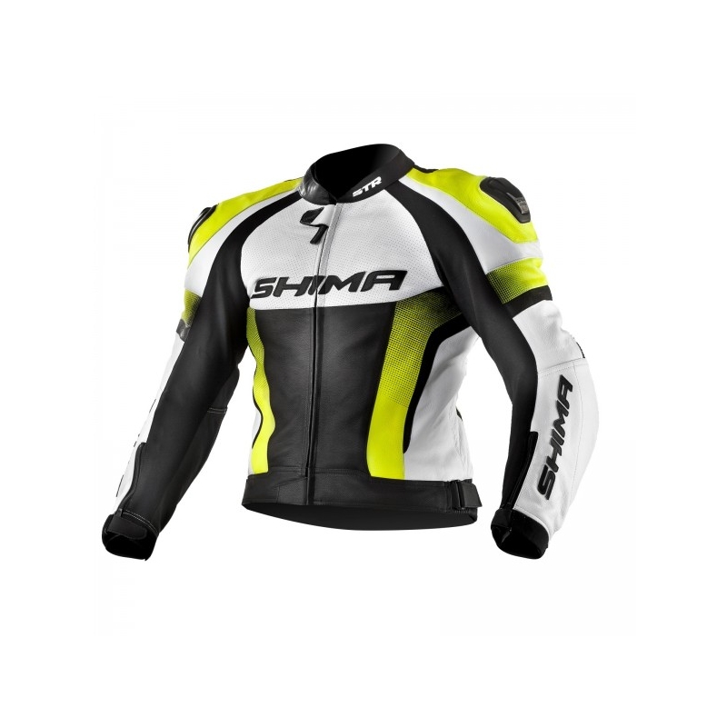 Motorradjacke Shima STR schwarz-weiß-fluo gelb Ausverkauf
