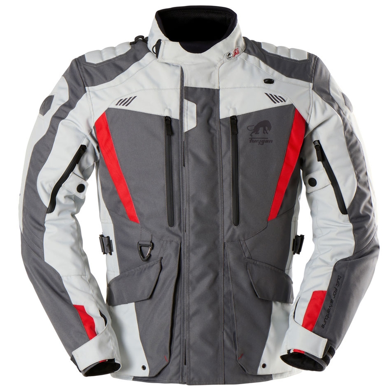 Furygan Apalaches Evo Motorradjacke grau-beige-rot