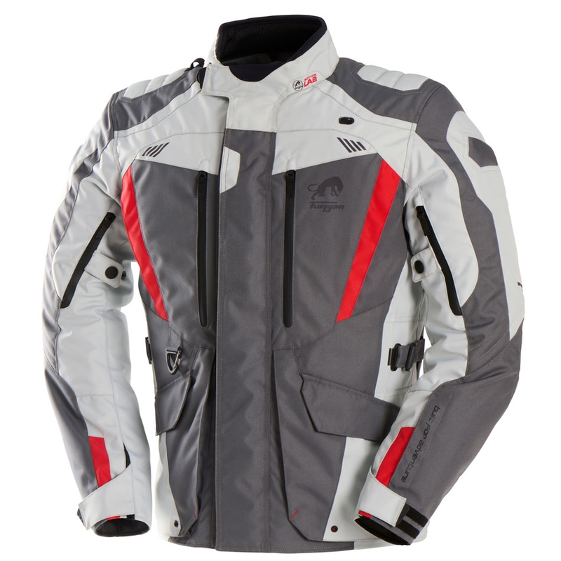 Furygan Apalaches Evo Motorradjacke grau-beige-rot