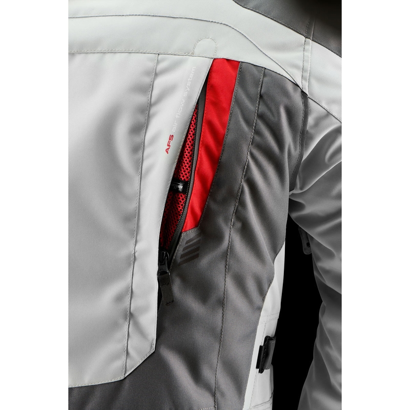 Furygan Apalaches Evo Motorradjacke grau-beige-rot
