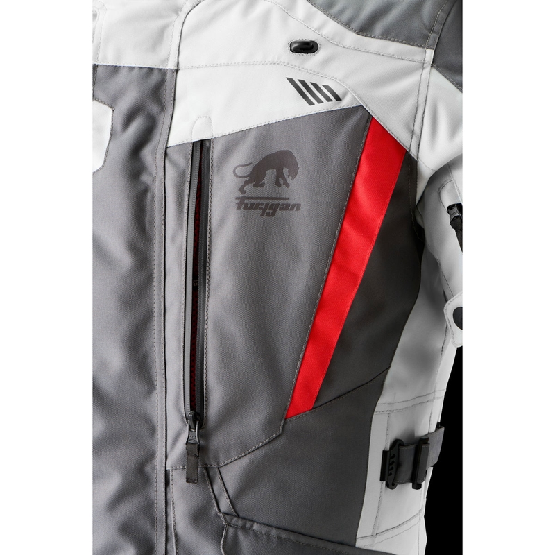 Furygan Apalaches Evo Motorradjacke grau-beige-rot
