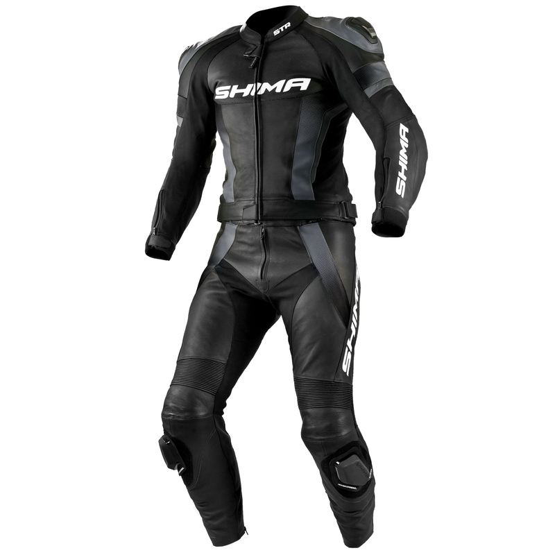 Shima STR schwarz-grauer Motorrad-Overall Ausverkauf